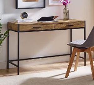 lot 244 image: Aaron Furniture Designs Modern Writing Computer Desk Study W 2 Drawers Bedroom