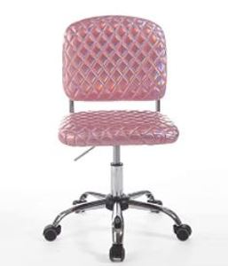 lot 315 image: Urban Shop Holographic Rolling Office Chair, Pink