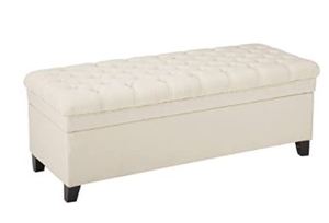 lot 372 image: Cortez Fabric Storage Ottoman by Christo