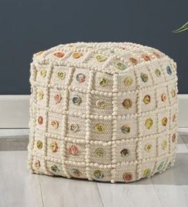 lot 394 image: CLOVER LEAF BOHO CUBE WOOL AND COTTON