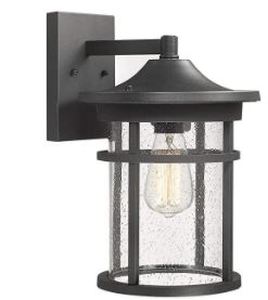 lot 1287 image: 1-Light Wall Sconce Mounted Light,Seeded Glass Shade