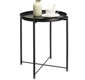lot 1325 image: DANPINERA SIDE TABLE ROUND BLACK