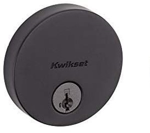 lot 6249 image: Kwikset Deadbolt Low Profile Single Cylinder Matte Black