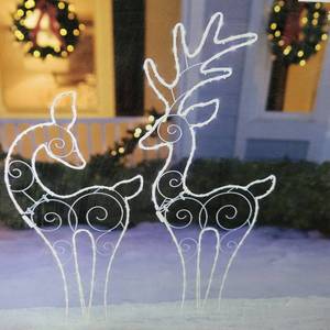 lot 1691 image: Lighted Buck and Doe