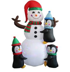 lot 1710 image: Inflatable Snowman & Friends