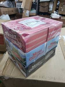 lot 1774 image: Christmas Themed Paper Tissue Boxes