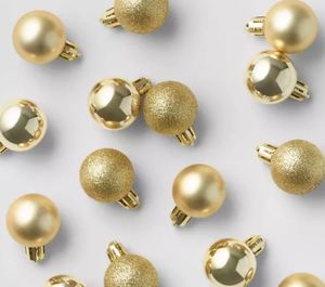 lot 1770 image: Mini Gold Ball Ornaments