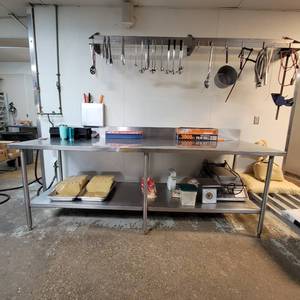 lot 964 image: Stainless Steel Prep Table