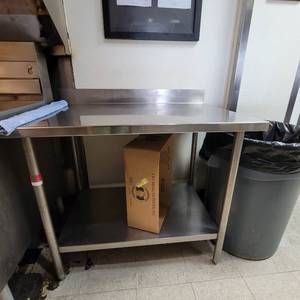 lot 978 image: Stainless Steel Prep Table