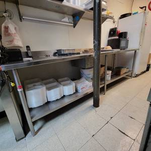 lot 979 image: Stainless Steel Prep Table