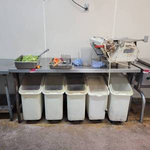 lot 33578 image: Stainless Steel Prep Table