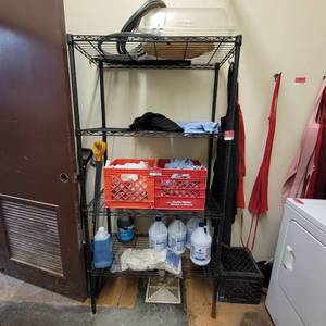 lot 33599 image: Black 4 Tier Metro Rack