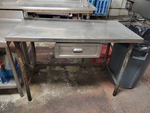 lot 33609 image: Stainless Steel Work Station with Drawer