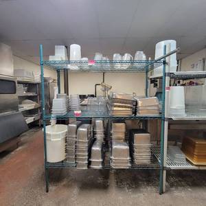 lot 33623 image: 3 Tier Plastic Metro Rack
