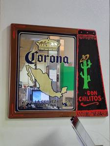 lot 33660 image: Corona Don Chilitos Mirror Custom made by Noel Heckerson&nbsp