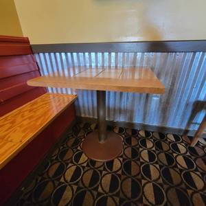 lot 33700 image: Tile Top Tables w a Metal Base