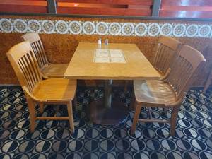 lot 35433 image: 4 Person TILE Center Dining Table