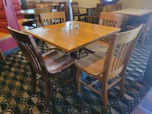 lot 35447 image: 4 Person Wooden Table Top