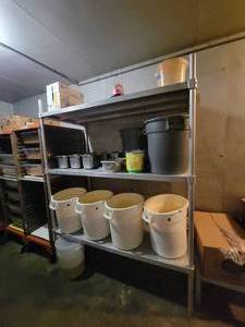 lot 59011 image: 3 Tier Stainless Steel Shelf
