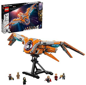 lot 3361 image: LEGO Marvel The Guardians�� Ship 76193 Space Battleship Building Kit 6 Minifigures Include Star-Lord and Thor 2021 (1,901 Pieces)