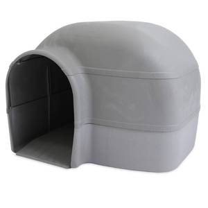 lot 3364 image: Petmate Husky Dog House for Dogs Up to 90 Pounds, Grey