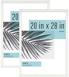 lot 3369 image: MCS Industries Studio Gallery Frames, 20x28 in, White Woodgrain, 2 Count