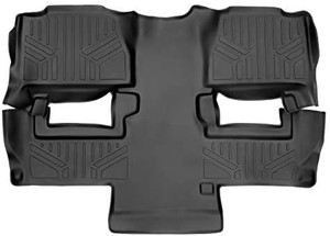 lot 3370 image: MAXLINER Floor Mats 2nd Row and Center Aisle Liner Black for 2009-2014 Tahoe  2011-2014 Yukon (with 2nd Row Bucket Seats)