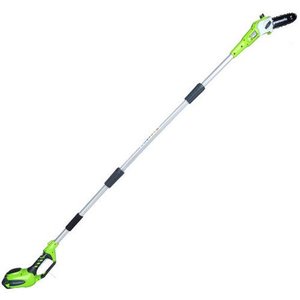 lot 3375 image: Greenworks 8-Inch 40V Cordless Pole Saw, Battery Not Included 20302