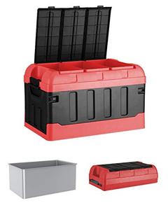 lot 3382 image: Arcwares Foldable Car Cargo Trunk Organizer with Waterproof Bag,Car Organizer Dual-Use Auto Organizer Storage Box,1rd Gen(75L,Red)��