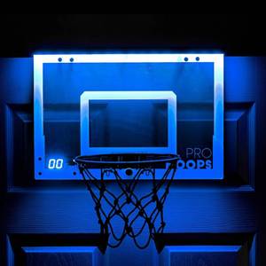 lot 3384 image: Franklin Sports Over The Door Mini LED Scoring Basketball Hoop