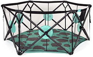 lot 3385 image: Milliard Playpen Portable Playard with Cushioning for Safety, for Travel, Indoor and Outdoor Play Yard Pen (6 Sided)
