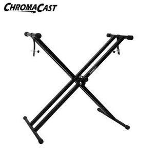 lot 3391 image: ChromaCast Pro Series Double Braced X-Style Keyboard Stand with Locking Straps