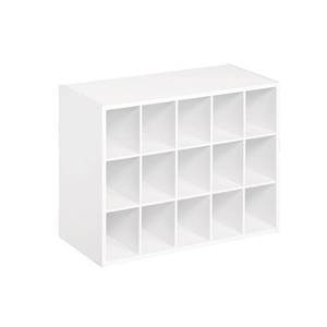 lot 3392 image: ClosetMaid White 15 Cube Storage Stacker Organizer 898300