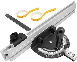lot 3418 image: Fulton Precision Miter Gauge with Aluminum Miter Fence with 45 degree Angled Ends