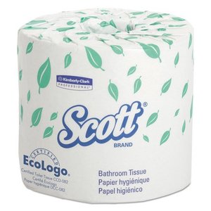 lot 3420 image: Scott Essential Standard Roll Bathroom Tissue, Septic Safe, 2-Ply, White, 550 SheetsRoll, 80Carton -KCC04460