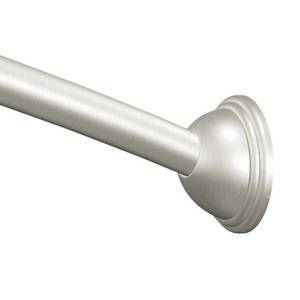 lot 3443 image: Moen Curved Shower Rods Brushed Nickel 5 Curved Shower Rod