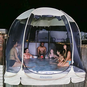 lot 3466 image: Alvantor Screen House Room Outdoor Camping Tent Canopy Gazebos for Patios, Instant Pop Up Tent, Not Waterproof