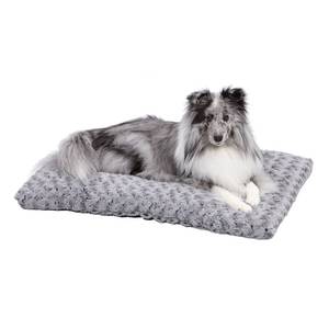 lot 5882 image: MidWest Quiet Time Dog Bed & Crate Mat, Deluxe Ombre Swirl, 30, Gray