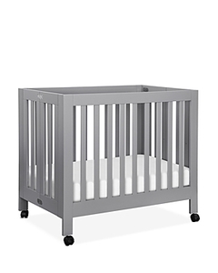 lot 5957 image: Babyletto Origami Portable Folding Mini Crib in Gray