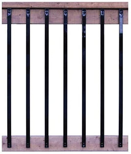 lot 5959 image: Nuvo Iron RCTB38 38 Rectangular Plastic End Caps-10 Pack Baluster, Black