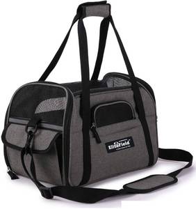 lot 5921 image: Elitefield Soft Sided Pet Carrier Airline Approved, Medium , 17l X 12h X 9w