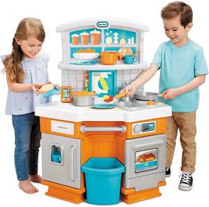 lot 5922 image: Little Tikes Home Grown Kitchen Set - Role Play Realistic Kid Playset