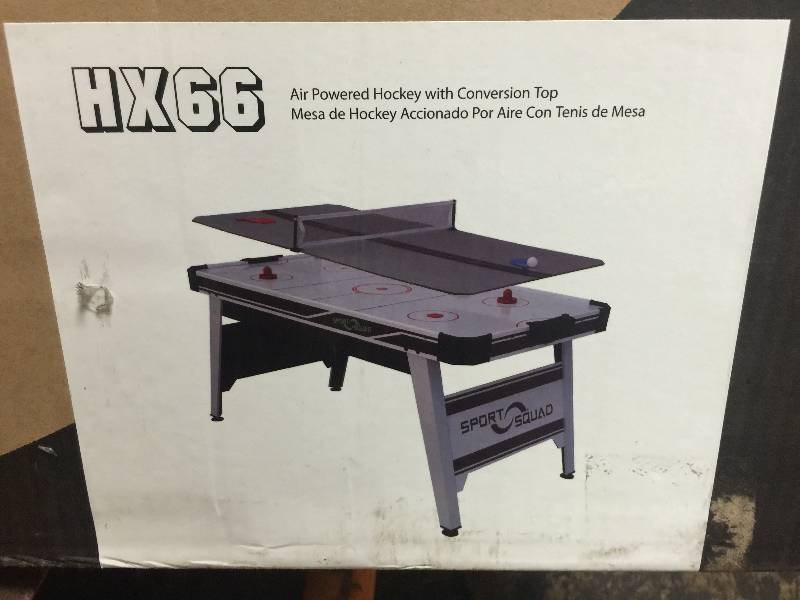 lot 9311 image: Sport Squad HX66 Air Hockey 66 in. with Table Tennis Conversion Top