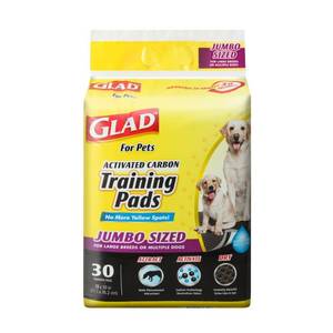 lot 1054 image: Glad for Pets Jumbo Activated Carbon Training Pads For Large Breeds, 30 Count