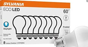 lot 1100 image: SYLVANIA ECO LED A19 Light Bulb, 60W