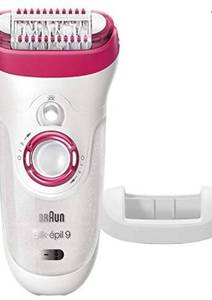 lot 1107 image: Braun Epilator Silk-epil 9 9-521, Hair Removal for Women, Wet & Dry, Cordless, and 2 Extras