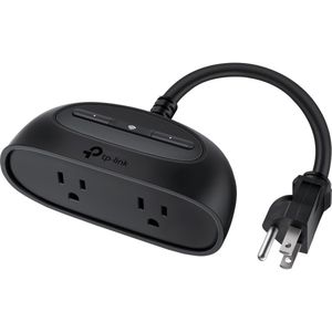 lot 1123 image: TP-Link - Kasa Smart Wi-Fi Outdoor Plug - Black