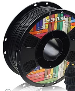 lot 1146 image: OVERTURE PLA Matte Filament 1.75mm, Matte PLA Roll 1kg Spool (2.2lbs),