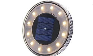 lot 1149 image: MAGGIFT 8 Pack Solar Disk Lights Outdoor