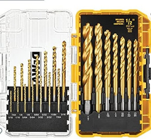 lot 1153 image: DEWALT Titanium Drill Bit Set, Pilot Point, 21-Piece (Part # DW1361)